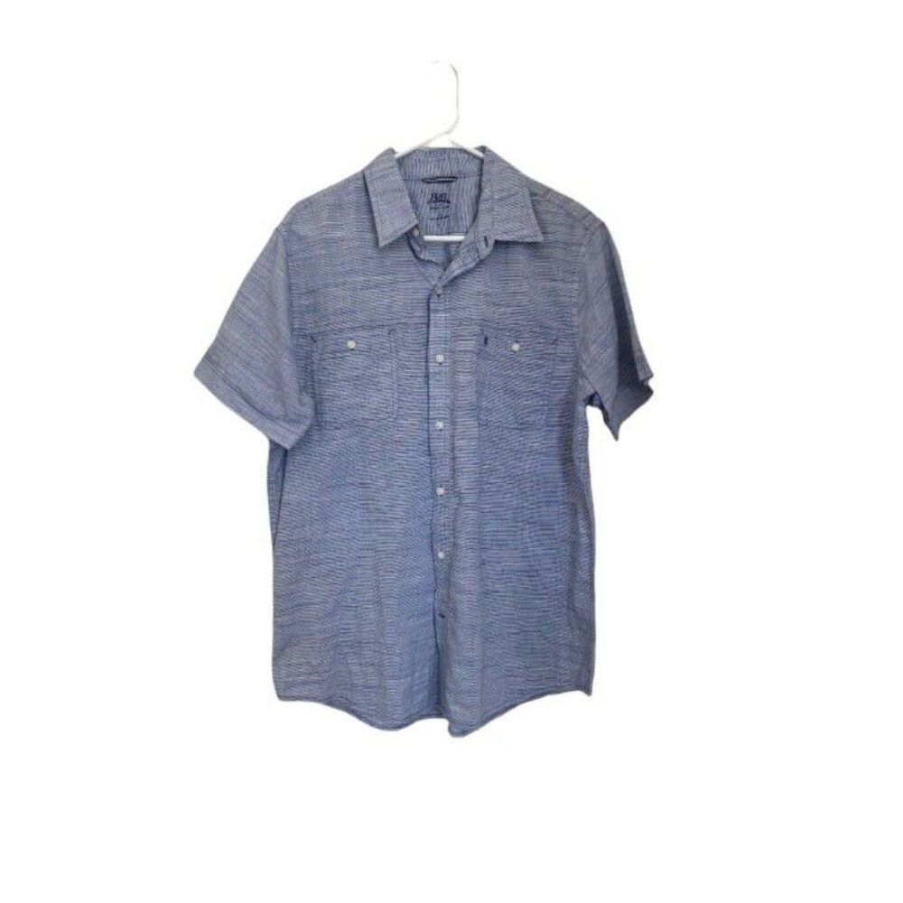 Izod Saltwater Blue Shirt (Size Large)